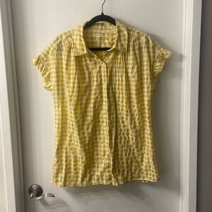 Gingham Yellow Top